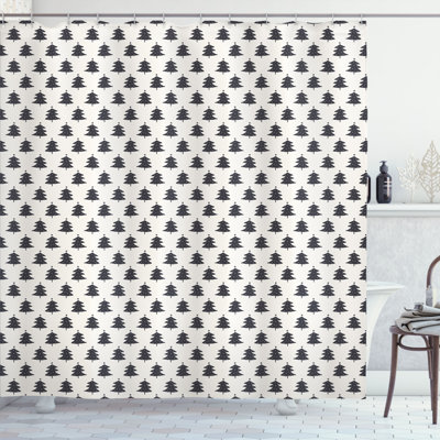 Floral Shower Curtain with Hooks Included