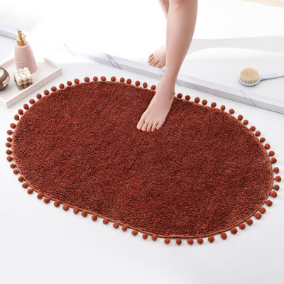 Tapis ovale avec tapis de bain Yyddeo