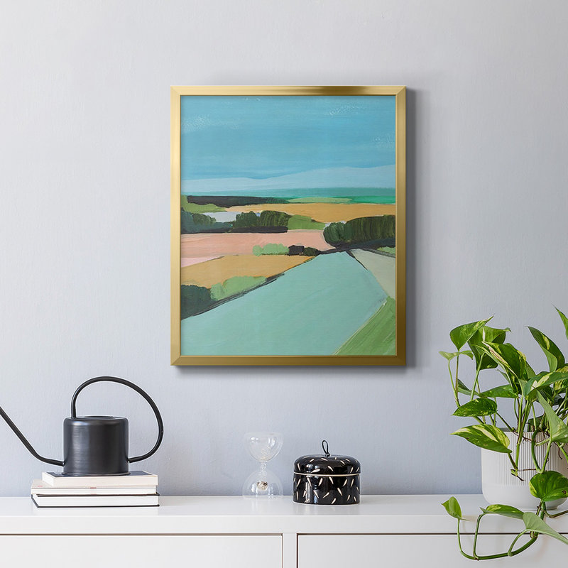 Toile encadrée de qualité campagne brillante de couleur vive II - prête à être accrochée, H 24 po x l 20 po, Or