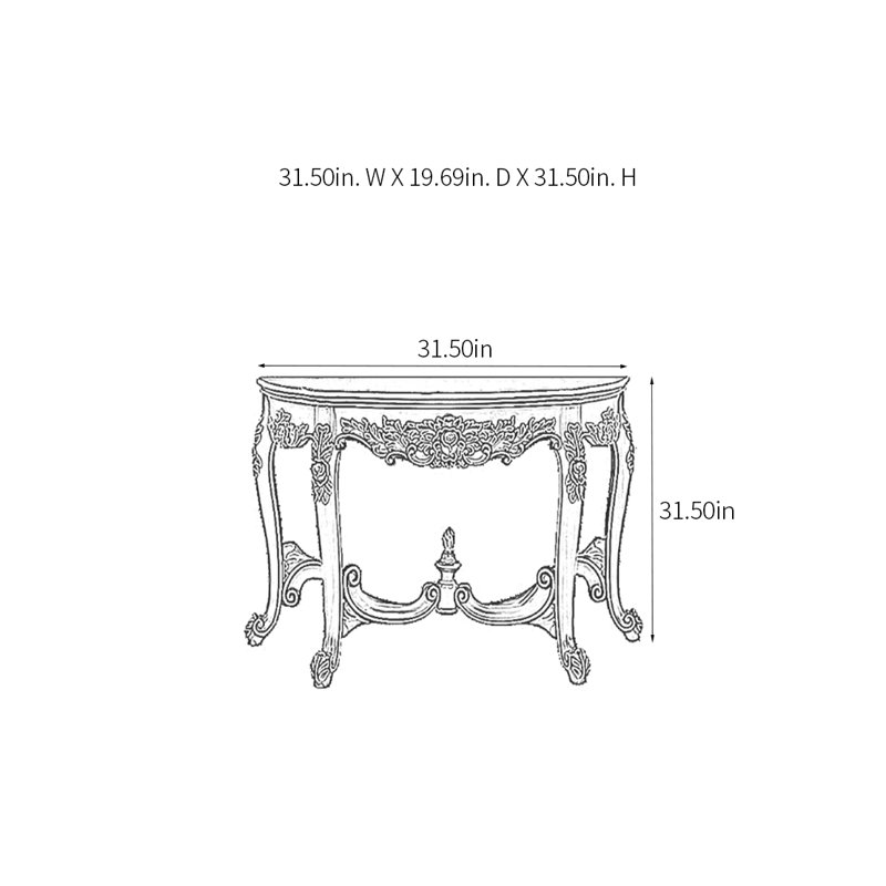 Console Retro Luxury, 31.5" H x 31.5" W x 19.69" D