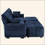 Ensemble de canapé 2 places avec 2 repose-pieds et coussins décoratifs en chenille moelleuse idéale pour un salon ou un dortoir-633004612
