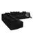 130" W Modular U-Shaped Sofa, With No Assembly Required Sofa, With Reversible Design And Freely Configurable Layout-892782054