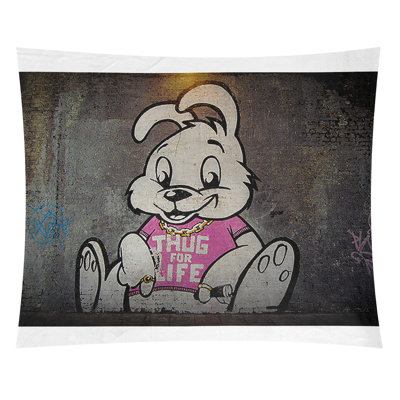 Tapisserie de lapin thug de polyester pour vie