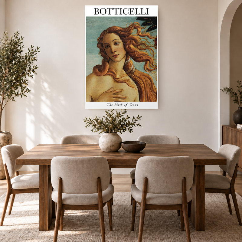 Botticelli Birth of Venus Vintage Renaissance Exhibition Canvas Wall Art, 30" H x 20" W