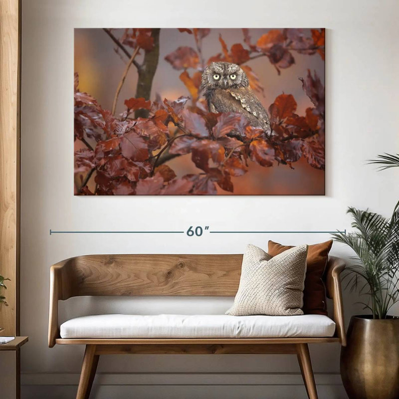 Hibou Brampt solitaire, H 34 po x l 51 po