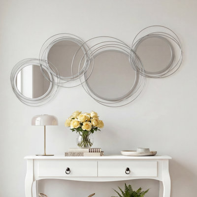 107cm Irregular Wall Mirror Metal Asymmetrical Mirror for Hallway Living Room Bedroom Dining Room