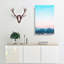 Sunset Over The Mountains In Abstract - Wrapped Canvas Print-55341294