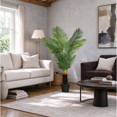 Maintenance-Free Artificial Areca Palm, Tropical Fake Plant for Interior Space Styling