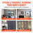 Ceiling Curtain Track Set Room Divider with Hooks White-106501134
