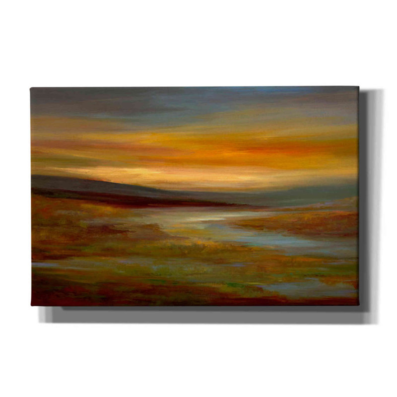 " Evening Sky " by Sheila Finch Painting Print, 26" H x 40" W x 1.5" D