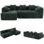 Canapé modulaire de 101,2 po avec canapé à compression complète et canapé modulaire à assise profonde et deux poches latérales-118133827