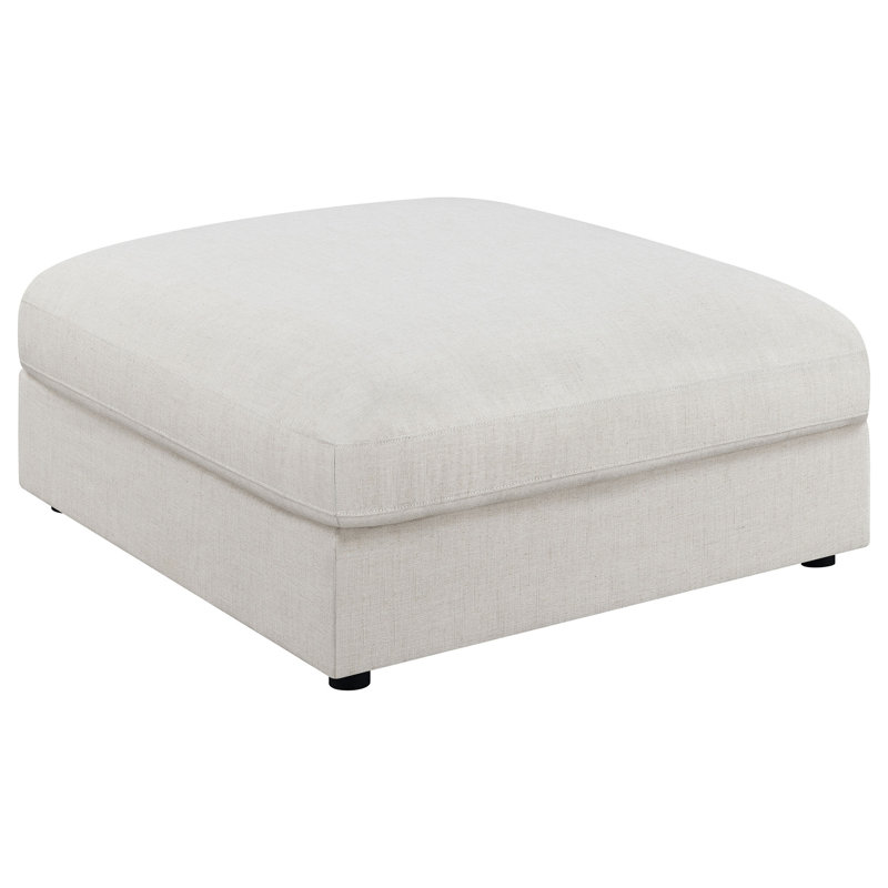 Repose-pieds carré beige Duncan (avec repose-pieds seulement), Beige