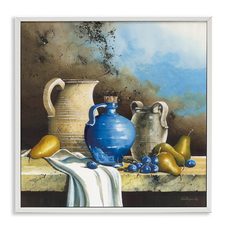 Art de giclée champêtre, Giclée encadrée blanc bord de mer, H 12 po x l 12 po