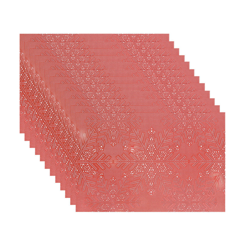 PVC rectangulaire Napperon Cut Out, Rouge