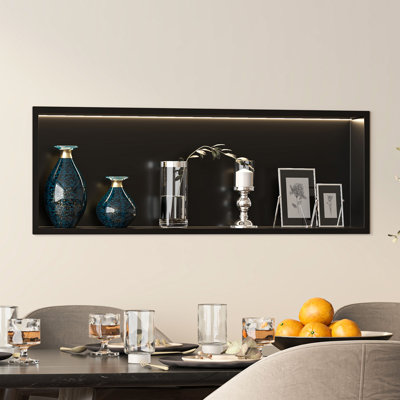 13"X 36.6" Wall Niche Recessed Metal Shelf With COB LED light