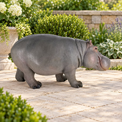 Hippopotamus Garden Statue
