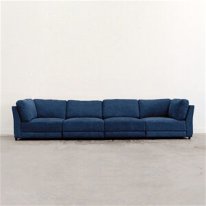 Summit Modular Sectional - 4 Seat Configuration,sectionals,sectional sofa, Navy Polyester
