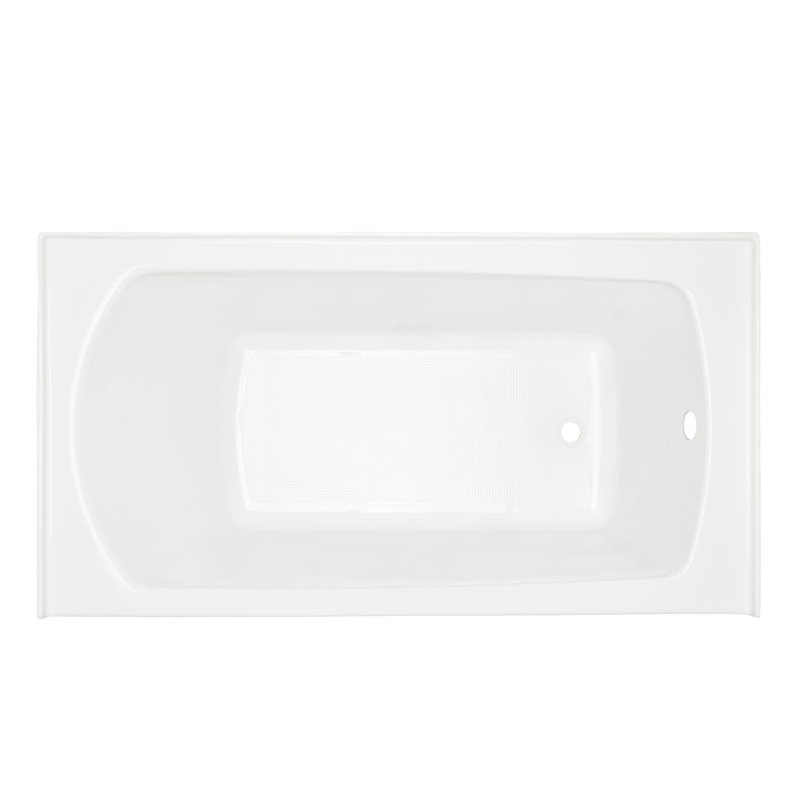 Bradenton 60" x 32" Acrylic Alcove Soaking Tub Left Drain, Right, White