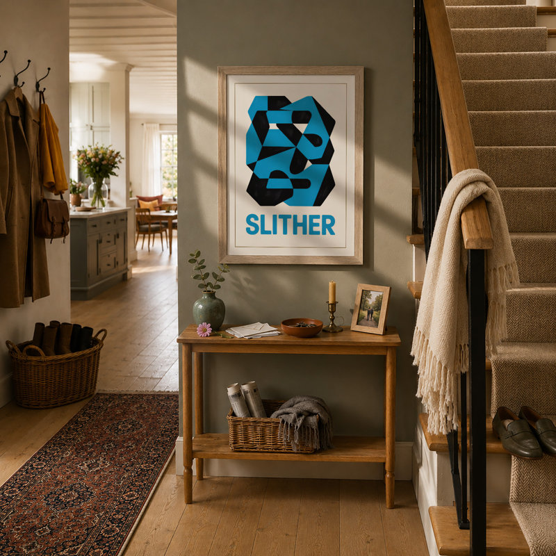 Slither Modern - Print, A1 - 84.1 x 59.4 cm, Oak