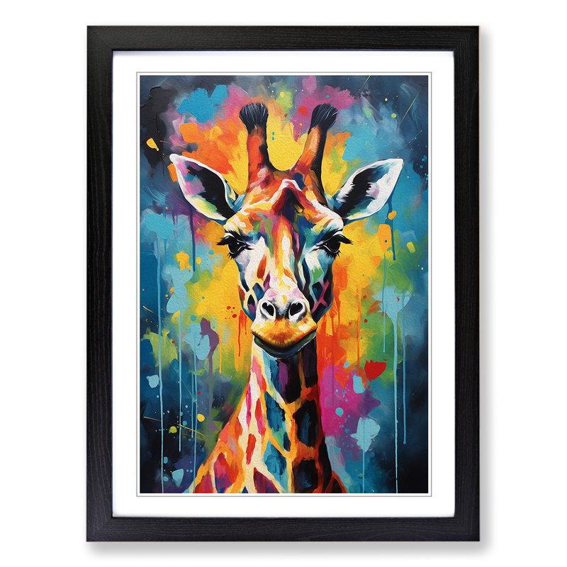 Single Picture Frame Print on Wood, Black Framed, 46cm H x 34cm W