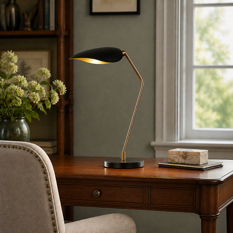 1-Light 20” Height Table Lamp with 90° Swivel Shade