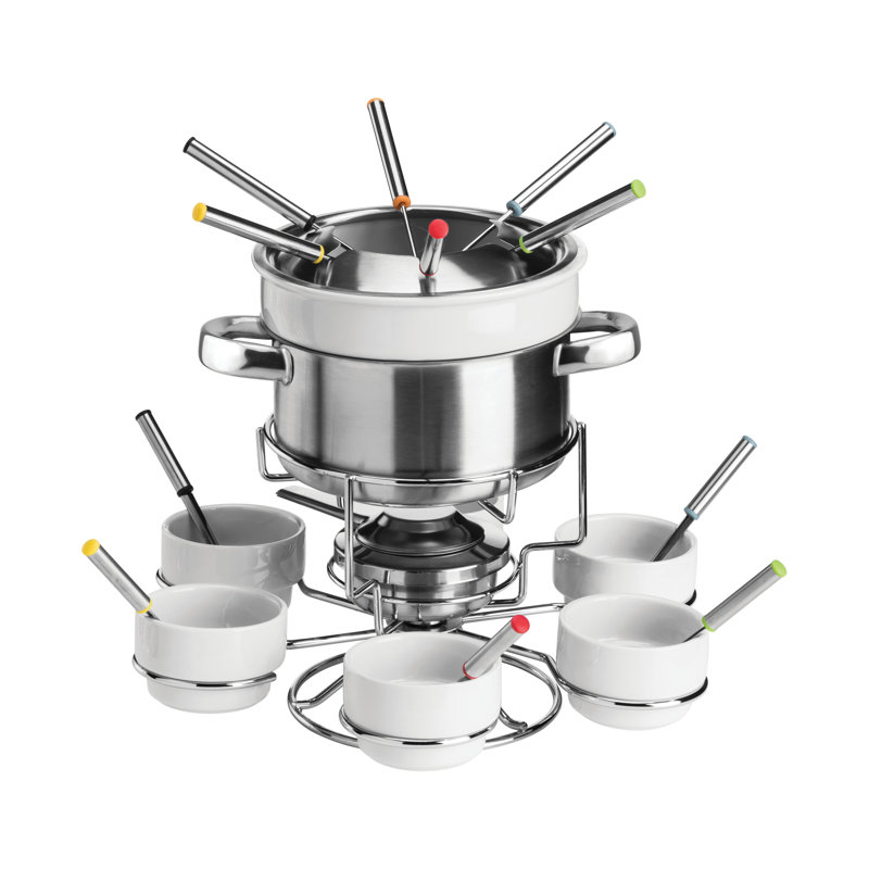 2 L Stainless Steel Fondue Set 