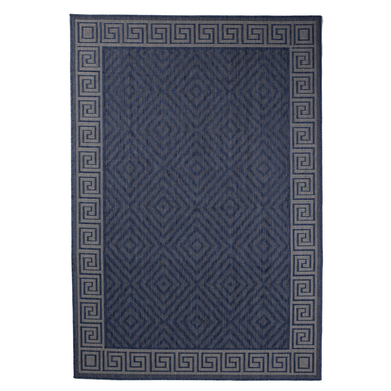 Tapis d'extérieur Furnish My Place Blue Midnight 4, Rectangle 7 pi 10 po x 10 pi