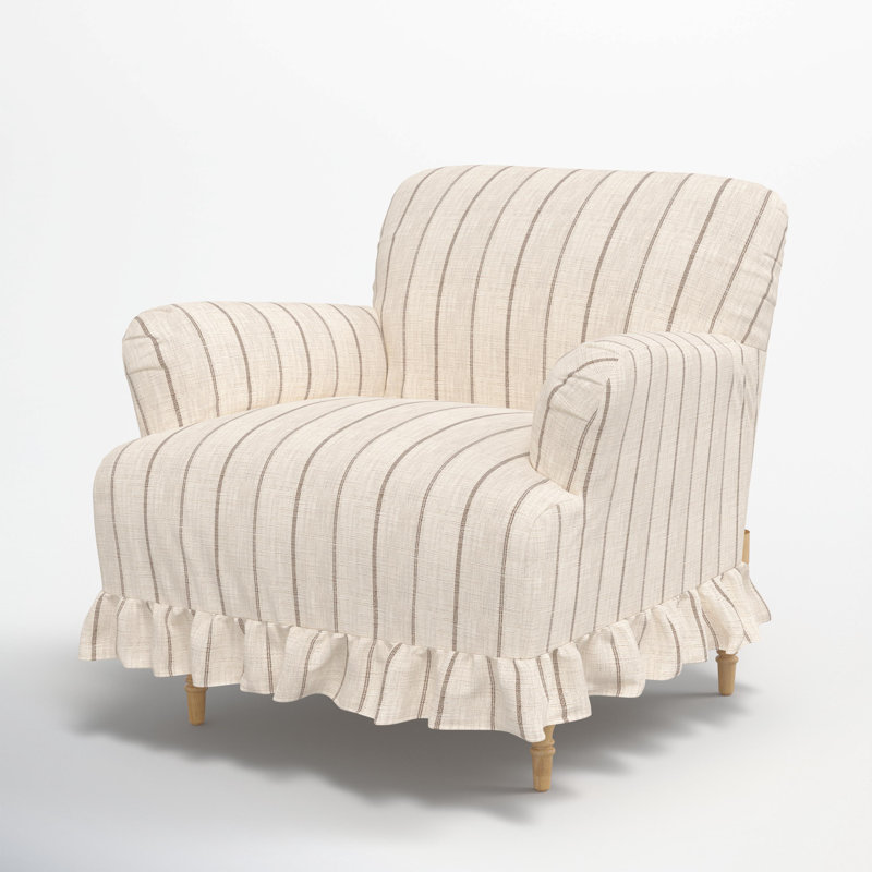 Fauteuil Maggie Ruffle, Rayures gris anthracite Fritz