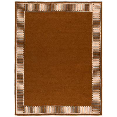 Hand-Tufted Geometric Wool Rug