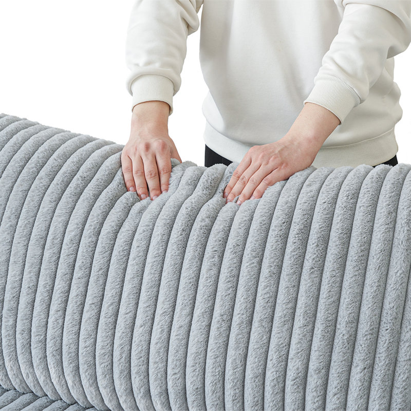 Causeuse rembourrée 78,74 po, Gris