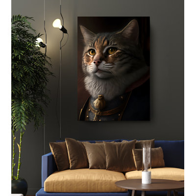 Chat impérial sur toile
