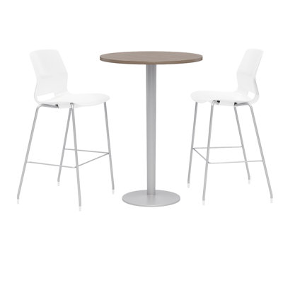 Ensemble de table de salle à manger 30 po et de chaise ronde L
