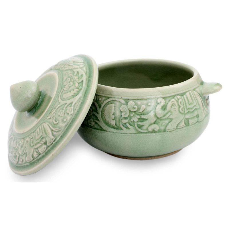 Celadon Handmade Earthenware Soup Bowl
