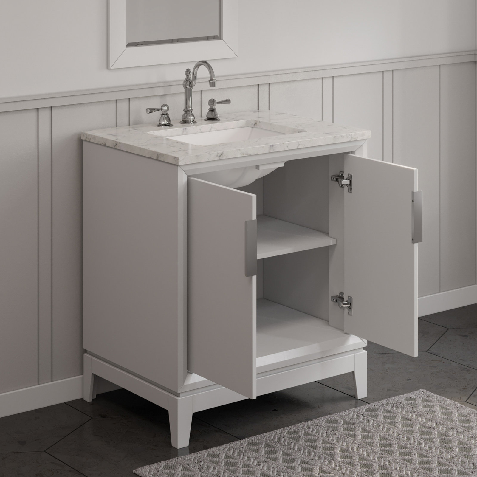 Belmar 30'' Single Bathroom Vanity, White