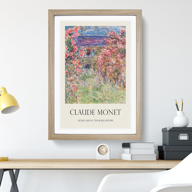 Rose House by Claude Monet - Framed Print, 65cm H x 48cm W x 2cm D