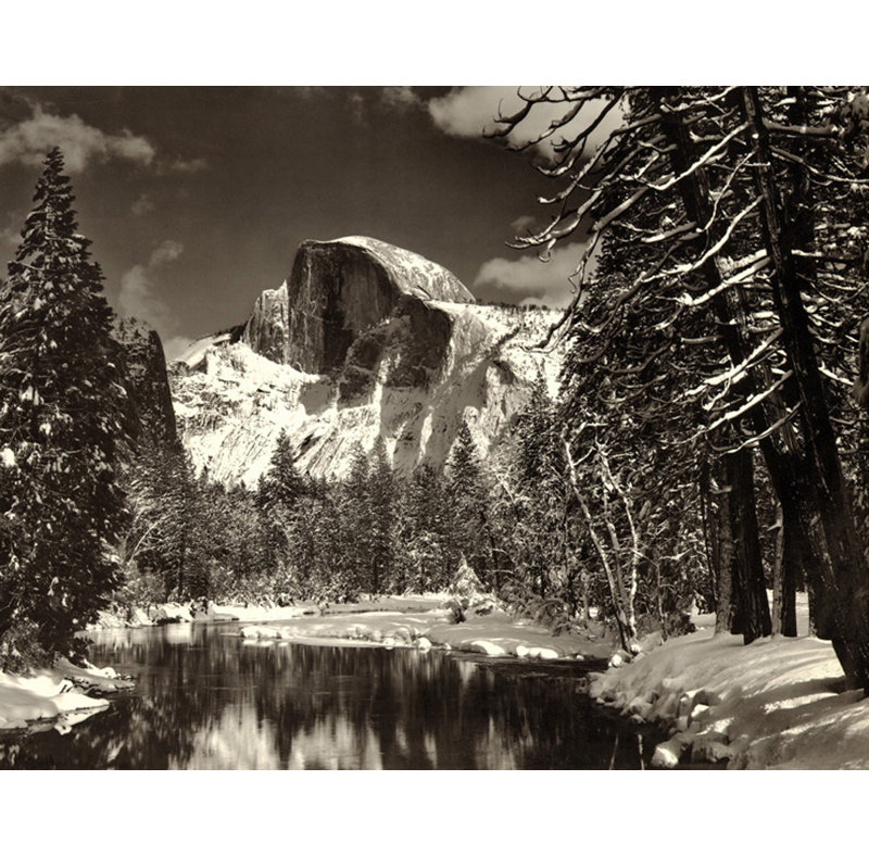 Half Dome, Merced River, Winter, 36" H x 46" W