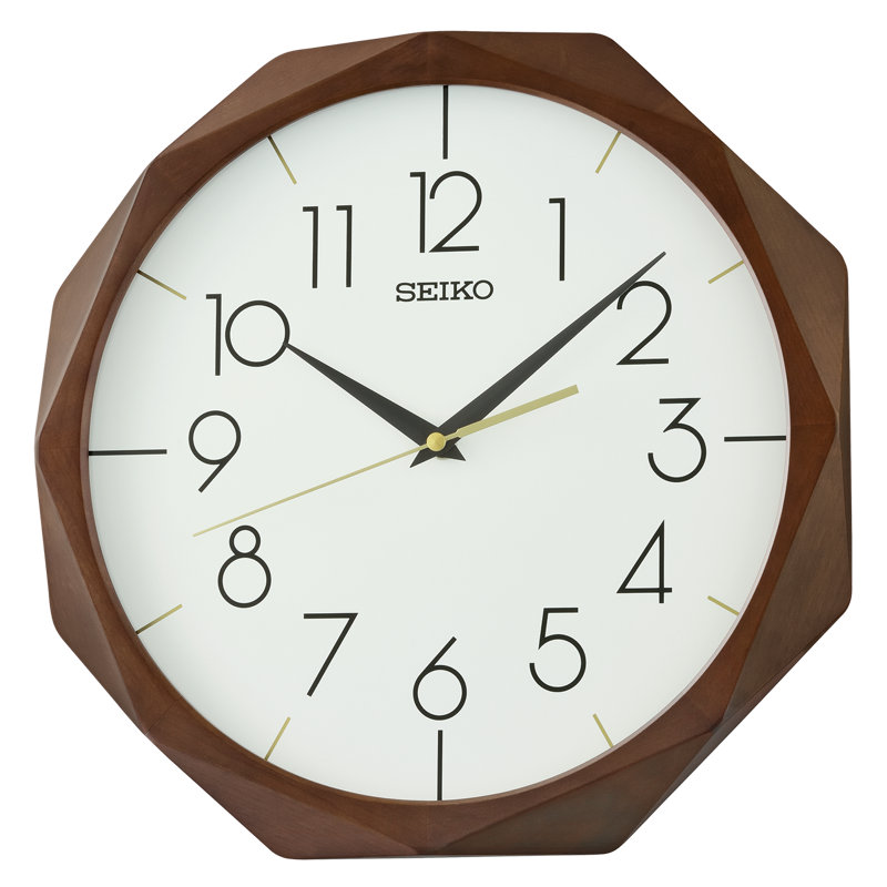 QXA863BLH Modern Wall Clock, Brown
