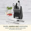 Ensemble de couteaux de cuisine 15 pièces Cuisinart, acier inoxydable, noir