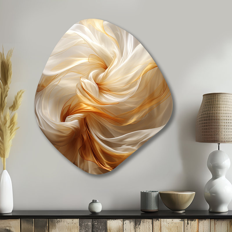 Chottu - formes abstraites nébuleuse, art mural asymétrique en métal, H 35 po x l 31 po