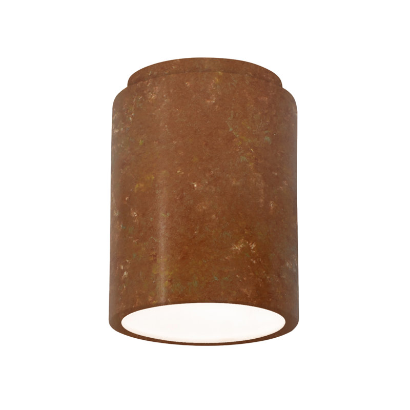 Sumatra Ceramic Flush Mount, Rust Patina, Incandescent (Not Included)