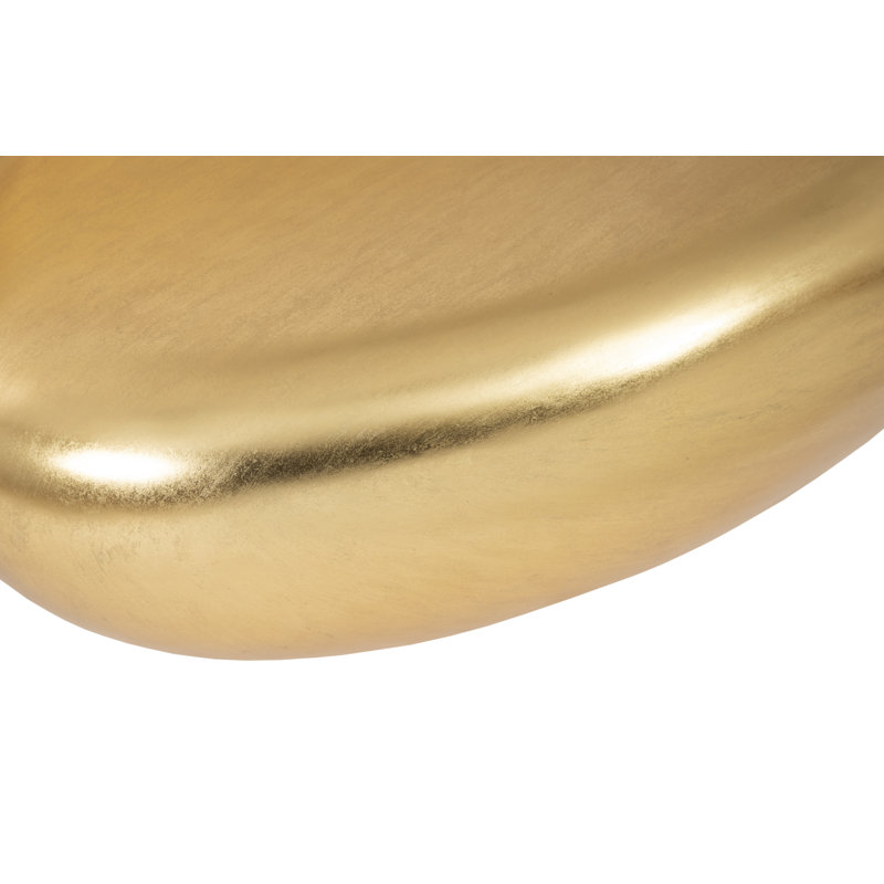 Table basse River Stone, H 16 po x L 54 po x l 34 po, Feuille d'or