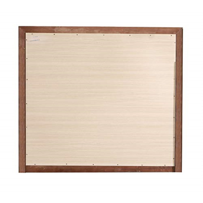 Marilla Solid And Engineered Wood Flat Wall Mirror, Cappuccino