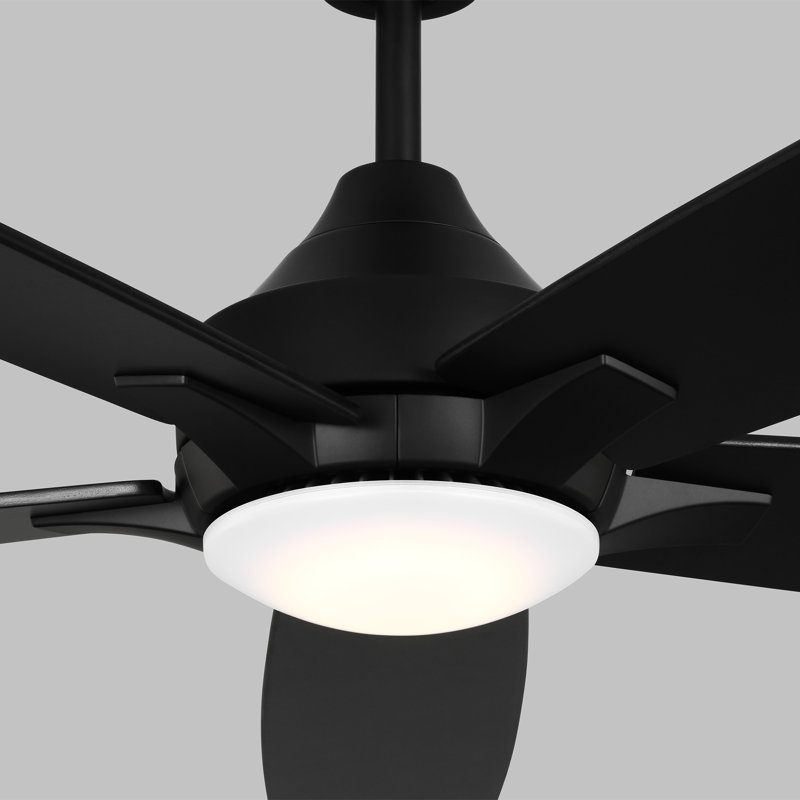 Lise 60'' Ceiling Fan with LED Lights, Midnight Black