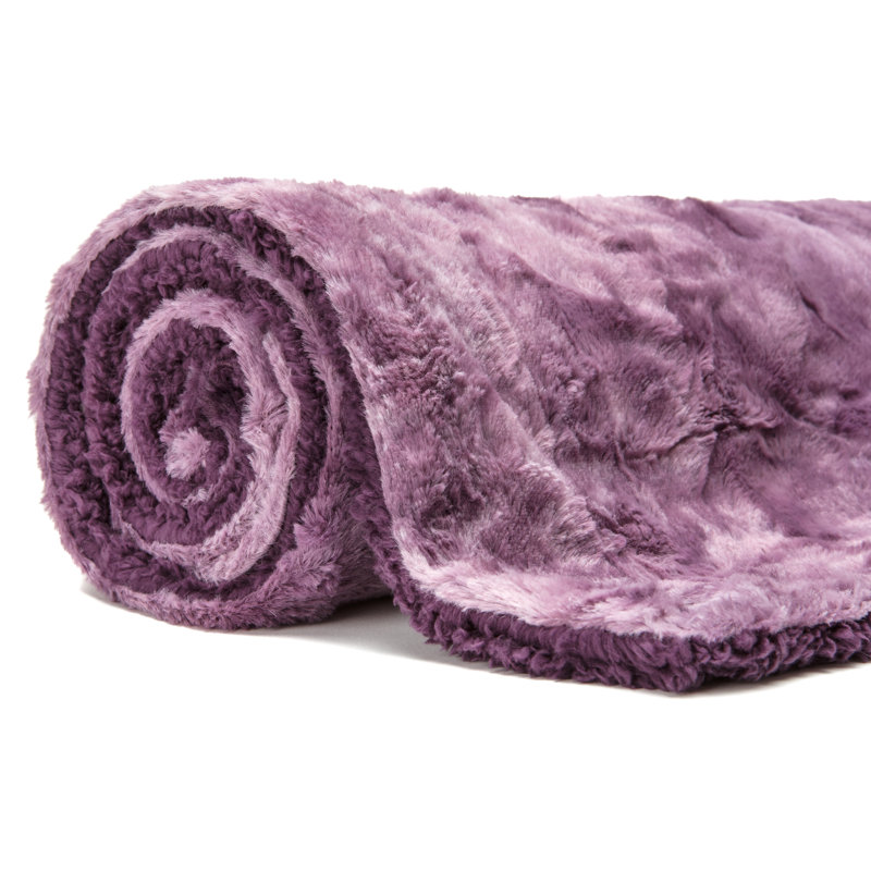 Woven Blanket, Aubergine, 50" W x 65" L
