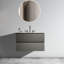 Meuble-lavabo mural de 30 po, lavabo en céramique gris, style moderne, rangement abondant, armoire à fixation silencieuse, fini, lavabo, espace de rangement supplémentaire,-1465757064-1465757065