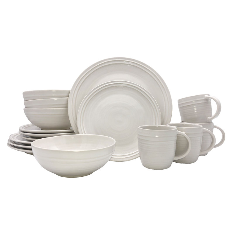 Service de table 16 pièces, service pour 4 Lines, Blanc