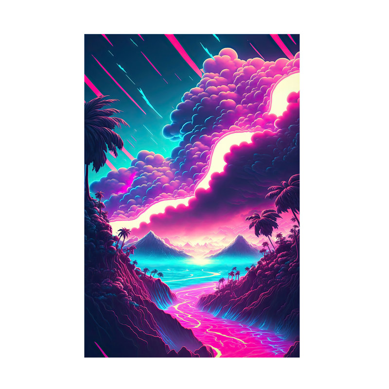 Art mural sur toile tendue - Art mural «Sunrise Series» de Wumples pour le salon, la chambre à coucher ou le bureau - 22 x 32
