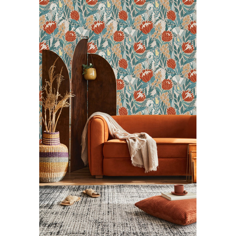 Panneau de fleurs exotiques L 18,75 pi x l 25 po