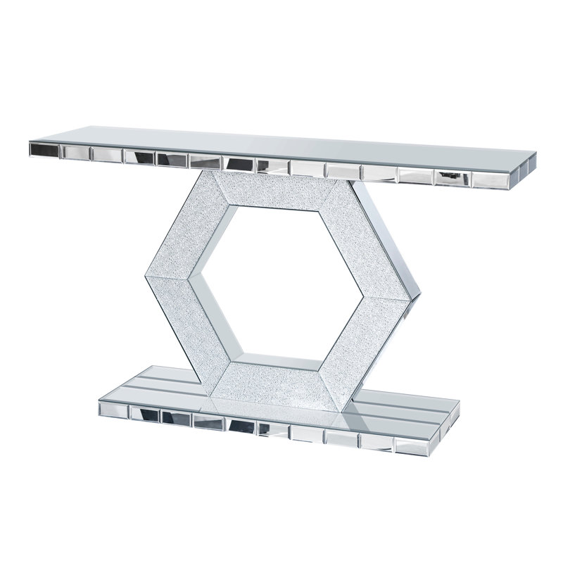 Miroir d'entrée hexagonal en cristal Sparkling