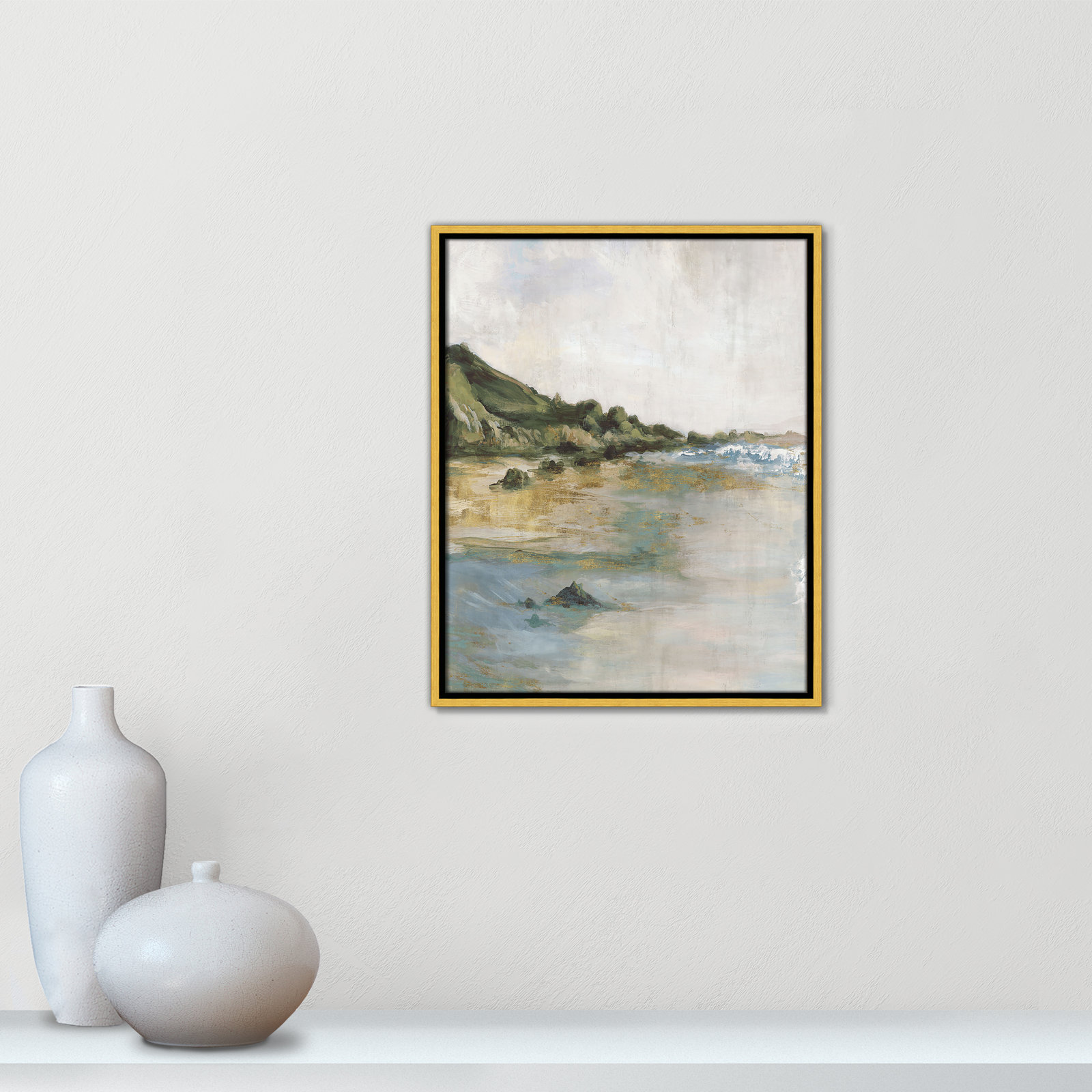 Cordoba "Tide's Edge" Print, 21.5" H x 17.5" W, Gold